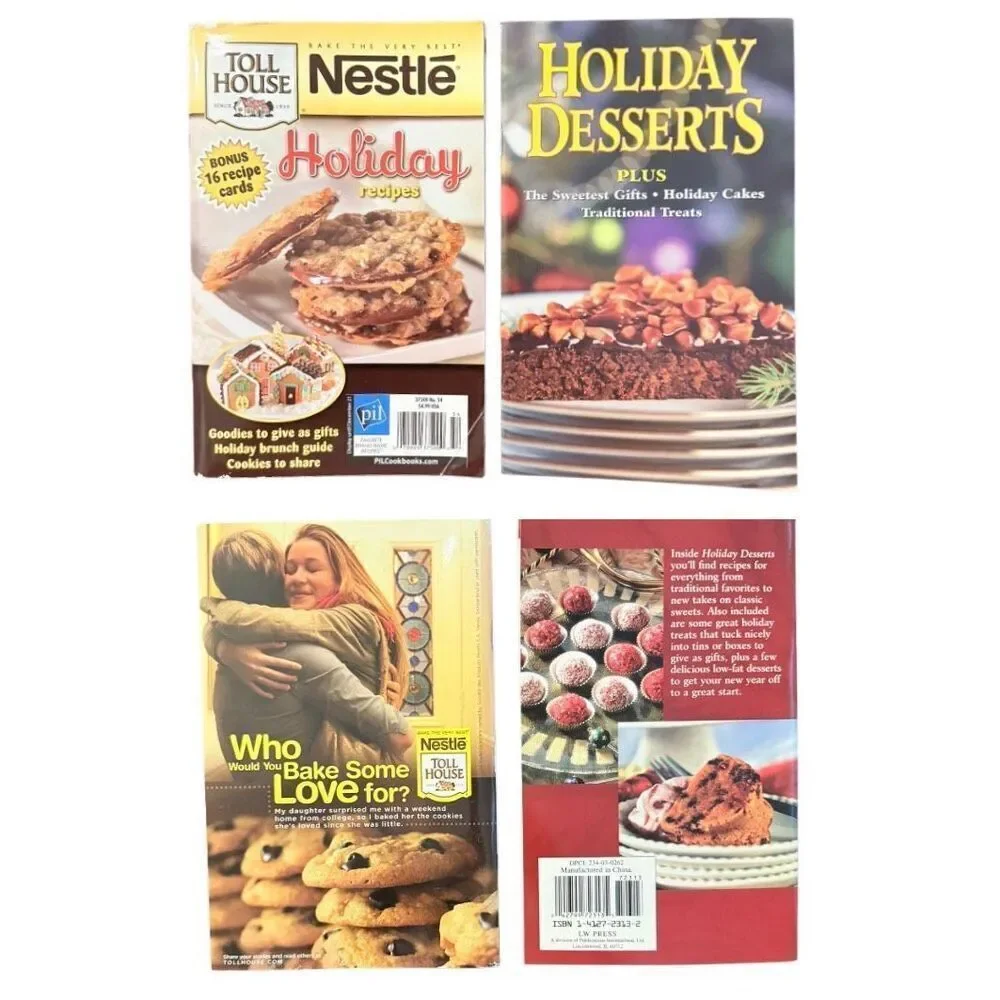 Holiday Cookbooks Vintage Set of 7 Collectible Lot